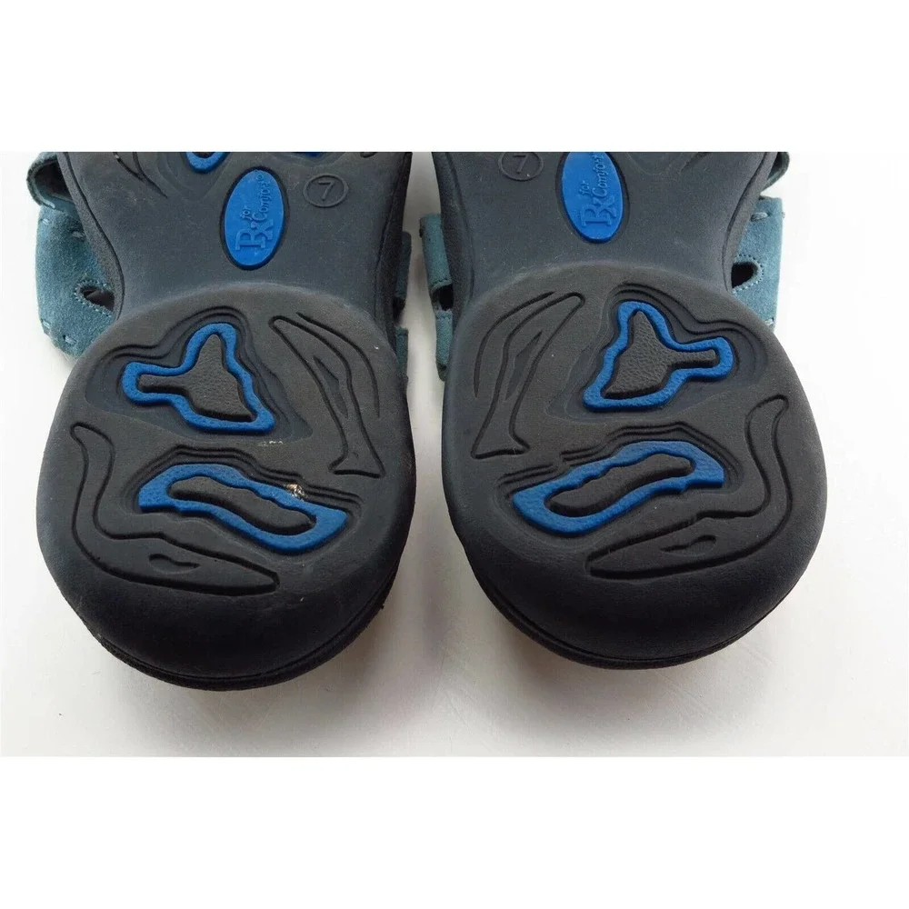 RX of Comfort Size 7 M Blue Flip Flop Leather Women Sandal‎ Shoes